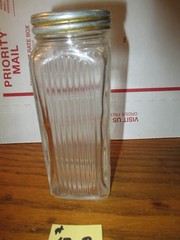 HOOSIER CABINET ORIGINAL SQUARE SPICE JAR LOT # 17-B