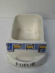 Dutch Delft Foelie Spice Cabinet Labeled Drawer Antique Replacement Art Deco