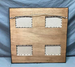 Decorative Salvaged 23″ SQ. Tin Ceiling Wrapped Quad Picture Frame Old 1064-25B