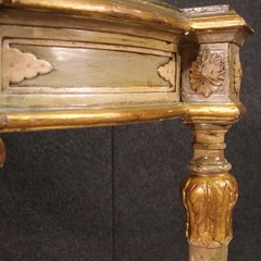 Lacquered and painted corner cabinet antique Louis XVI style table 20th century