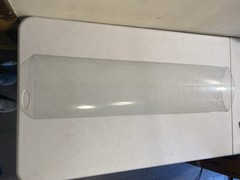 Replacement Glass Piece For Side Of Antique Curved Wooden Curio Cabinet