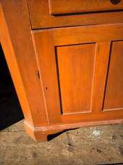 antique corner cupboard cabinet 2pc Farmhouse Country Clean 1800 refinished