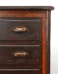Antique Industrial Quarter Sawn Storage Oak Cabinet