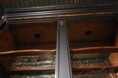 69061: MARGE CARSON Monumental Black Painted Finish China Cabinet