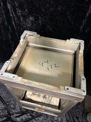Vintage Metal Age Deco Simmons Furniture 1 Drawer Cabinet Side Table 22×14.5×13″