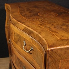 Antique commode Neapolitan chest of drawers Louis XV inlaid wood 18th century