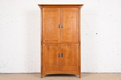 Stickley Mission Oak Arts & Crafts Media Armoire Cabinet