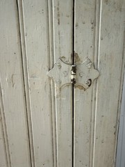 Antique Primitive Beadboard Jelly Cupboard Vintage Storage Pantry Cabinet White