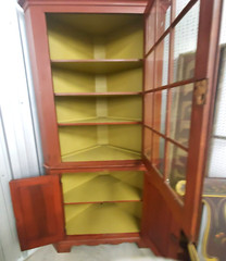 1800’s Square Nailed CORNER CUPBOARD ANTIQUE COLLECTIBLE FURNITURE
