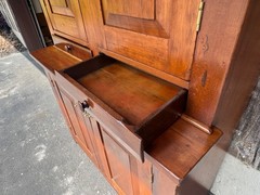 Antique Pine Step Back Cupboard
