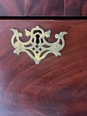 Gorgeous Antique American crotch mahogany 5 drawer dresser chest, circa 1850’s