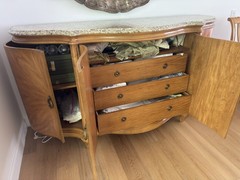 Beautiful Large Bernhardt Brand China Hutch with Granite Top