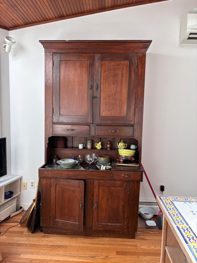 Antique dry sink cabinet, probably 19th c. american