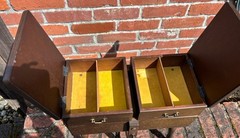 VTG 1950s Sewing Cabinet/End Table Spool-Notions Storage Some Refurbishing Needs