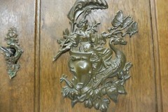 Antique German Wall Cabinet Medicine Cabinet Hanging Cabinet around 1900