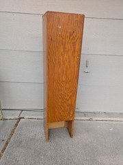 Vintage Art Deco Rustic Wood Mid Century Modern LP Vinyl Record File Cabinet C9