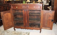 French Antique Oak Tall Sideboard Cabinet Circa 1800 | Dining Room Furniture