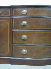 Beautifully Restored Federal 1950 High-End Inlay Irwin Furniture Mahogany Buffet
