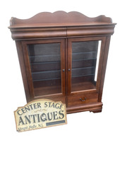 66547 BROYHILL China Cabinet Bookcase Curio w/ 4 Drawers and Plate Glass Shelves