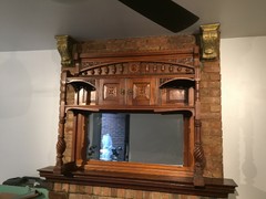 MANTLE HUTCH – SIDEBOARD WITH MIRROR AND STORAGE CABINETS