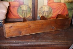 Vintage wood cubby apothecary parts Seed bin storage organizer box Antique