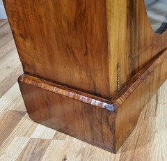 Antique ENGLISH 19th C WALNUT Root Napoleon III CURIO CABINET Display Vitrine