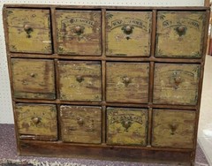 Nineteen Century Apothecary Cabinet Retaining Original Paint Finish