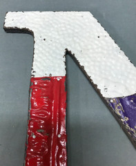 Decorative Salvaged Tin Ceiling 12″ Patchwork Mix Color Letter N Metal 359-25B