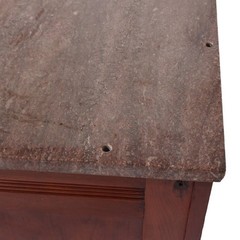 Antique Eastlake Walnut & Burl Marble Top Washstand C1890