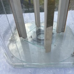 Vtg Clear Plastic and Brass Curio Cabinet Display Case EXCELLENT Condition