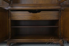 69202: KARGES Colonial Walnut Convex Glass Georgian Style Breakfront