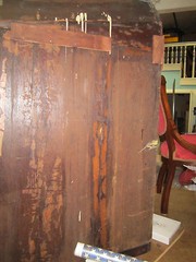 Antique Apothecary Corner cab English Penwork late C1700 Walnut holly inlay