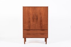 1960s Mid Century Danish Teak Wood Storage or Bar Cabinet