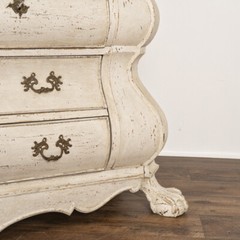 Antique White Painted Rococo Display Cabinet