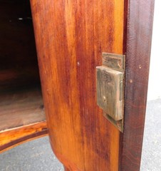 Antique Hepplewhite Style Mahogany Bow Front Short Sideboard Storage Cabinet