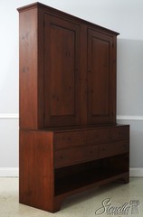 72231: SIMMS and THAYER Vintage Pine Linen Press Rustic Cupboard Cabinet