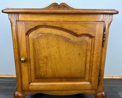 Bedside Tables Pair – French oak Louis XVI Vintage Nightstands Cabinets Lot 3519