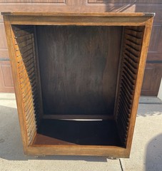 Antique Hamilton 24 Drawer Oak Print Cabinet Flat File Restored Cast Iron Pulls