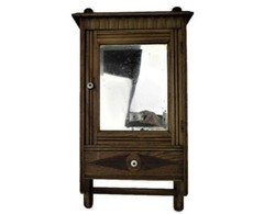 Art Deco Kitchen Apothecary Medicine Bathroom Wall Cabinet Beveled Glass Mirror