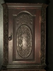 REDUCED Antique Carved Gypsy Folk Art Corner Cabinet of Curiosities 19th C.
