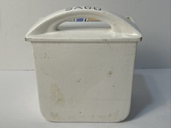 Dutch Delft Sago Spice Cabinet Labeled Drawer Antique Replacement White/Blue