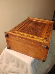 Fab Antique Arts & Crafts Wood Dutch Wall Cabinet Intricate Hd/Carved MUST SEE