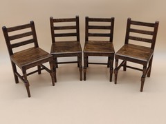 Vintage Apprentice Miniature Dinning Table Handmade Wooden Accessories #2
