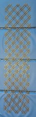 Two Vintage Brass Metal 37.5 x 9 inch Inserts China Closet Cabinet Doors Leading