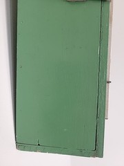Vtg Shabby Wood Country Wall Medicine Cabinet Mirror Chic Distressed Chippy SEE