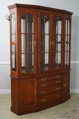 62635: HENKEL HARRIS Cherry Distressed Finish China Cabinet