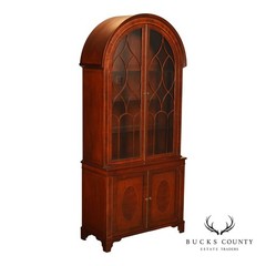 Museum Collection Mahogany Arch Top China Display Cabinet