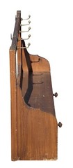 Antique Vermont Country Primitive Grain Painted Wall Shelf / Cupboard