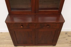 Empire Antique 1840s Mahogany China Display or Bookcase #56281