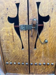 Vintage Oak Wooded Cabinet Possible Tramp Art?perhaps a Humidor Medicine Cabinet